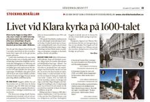 Livet vid Klara kyrka på 1600-talet