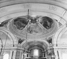 Adolf Fredriks kyrka före restaureringen, kupolmålningar