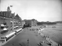Södra Blasieholmshamnen. Grand Hotell och Nationalmuseum