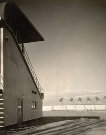 Gaveln på läktaren, Kristinebergs Idrottsplats, maj 1933