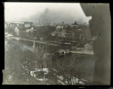 Vy över Kastell- och Skeppsholmen åt N.V. från Kastellet. Skridskopaviljongen närmast i bild