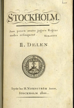 Stockholm. Andra delen. Av Johan Elers