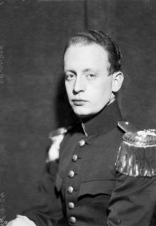 Porträtt av man i uniform, Levander