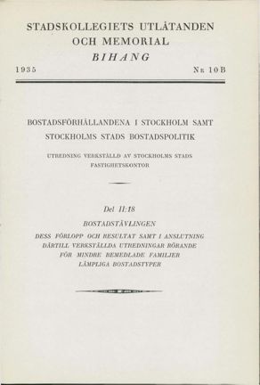 Framsida till Bihang 10B år 1935