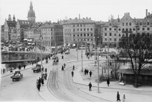 Karl Johans Torg mot Kornhamnstorg och Slussplan