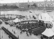Skeppsbron. Ankomstceremoni för Kronprinsessan Margareta