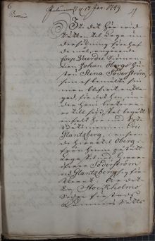 Stina Söderström döms för horsbrott när hennes make kommer hem från sjön 1749