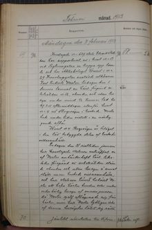 Utkörare Wester struntar i att binda hästen - polisrapport 1913