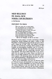 Med Bellman på Haga och Norra Djurgården / Olof Byström
