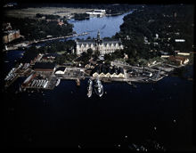 Flygbild över Nordiska museet, Galärparken
