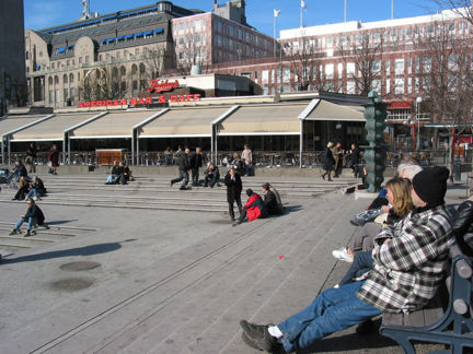 Kungsträdgården vy mot Hamngatan. I fonden NK och PK-huset