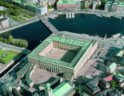 Flygfoto över Kungliga slottet