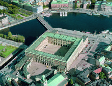 Flygfoto över Kungliga slottet