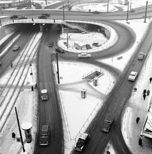 Utsikt över Slussens trafikplats