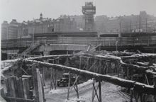 Rörledning vid Slussens ombyggnad 1932-1934