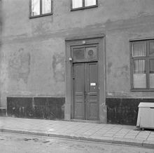 Skeppargatan 34. Sandstensportal