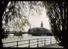 Bankkajen på Helgeandsholmen. Vy mot Vasabron och Stadshuset