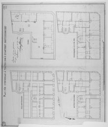 Underlag för bygglov år 1883, fastigheten Drottninghuset 2,3