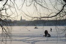 Vinterväder vid Norr Mälarstrand