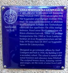 Anna Whitlocks gymnasium, Hantverkargatan 29 (Murmästaren 3)