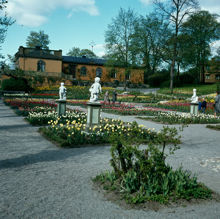 Skansen; planteringar och skulpturer vid Sagaliden