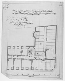 Underlag för bygglov år 1883, fastigheten Drottninghuset 5