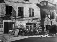 Gårdssidan vid Norrlandsgatan 25 och Lutternsgatan 5 (nu Kungsgatan 5)