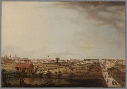 Utsikt mot Norrmalm och Observatoriet 1784.