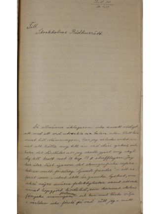 Text skriven med sirlig skrivstil