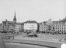 Slussområdet efter ombyggnad år 1935.