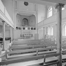 Brännkyrkagatan 31 - Blecktornsgränd 13 B. Ebeneserkyrkan, interiör av kyrksalen. Nuvarande Söderhöjdskyrkan