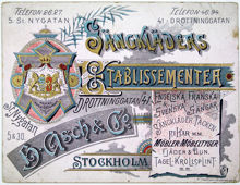 Reklamtryck. H. Asch & Co. Sängkläders Etablissementer