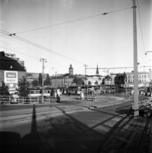 Tegelbacken mot Gamla Stan. Till vänster Kronprinsens stall