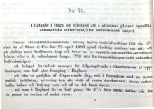 Steen & C:o ansöker om att sätta upp automatiska serveringslyktor på stadens gator och torg - stadsfullmäktige 1900