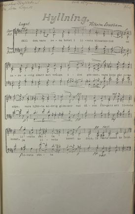 Notblad av Vilhelm Svedbom