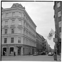 Grev Turegatan söderut från Karlavägen. Kv Flundran