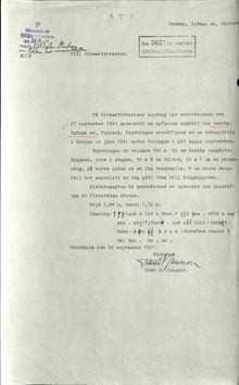 Undersökning av nyfunnen runhäll i Granby år 1941
