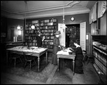 Interiör från Pedagogiska biblioteket, Lutternsgatan 3