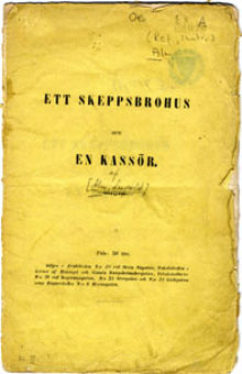 Ett Skeppsbrohus och en kassör.