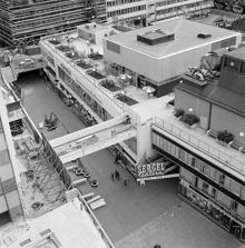 Utsikt från första hötorgshuset över Sergelgatan mot kv.Sporren och Mäster Samuelsgatan