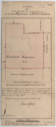 Underlag för bygglov år 1913, fastigheten Kejsaren 14