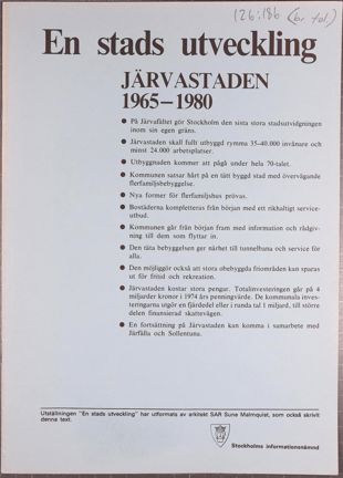 Tryckt broschyr om Järvastaden