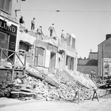 Hornsgatan 20-24 under rivning 1950