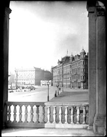 Utsikt från Nationalmuseum mot nordväst och Södra Blasieholmshamnen
