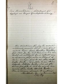 Sällskapet till dygdigt och troget Tjenestefolks belönande - ansökan 1895