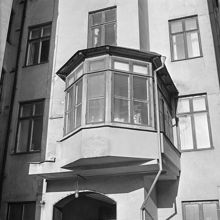 Storgatan 14-16. Detaljer av gårdsfasaden