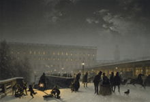 Norrbro, Stockholm, kvällsbild