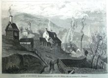 Skinnarviksbergen, sedda från Mälaren, teckning och tafla af O. Hermelin