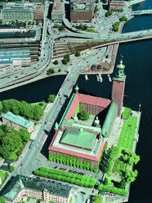 Flygfoto över Stadshuset