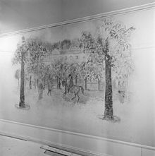 Mosebacke teatercafé. Målning av Kurt Jungstedt, 1920-tal